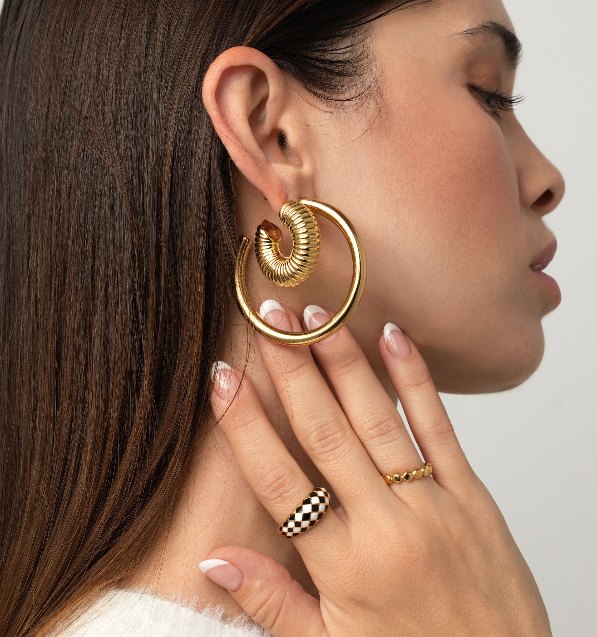 Gigi Round Hoops - 50mm