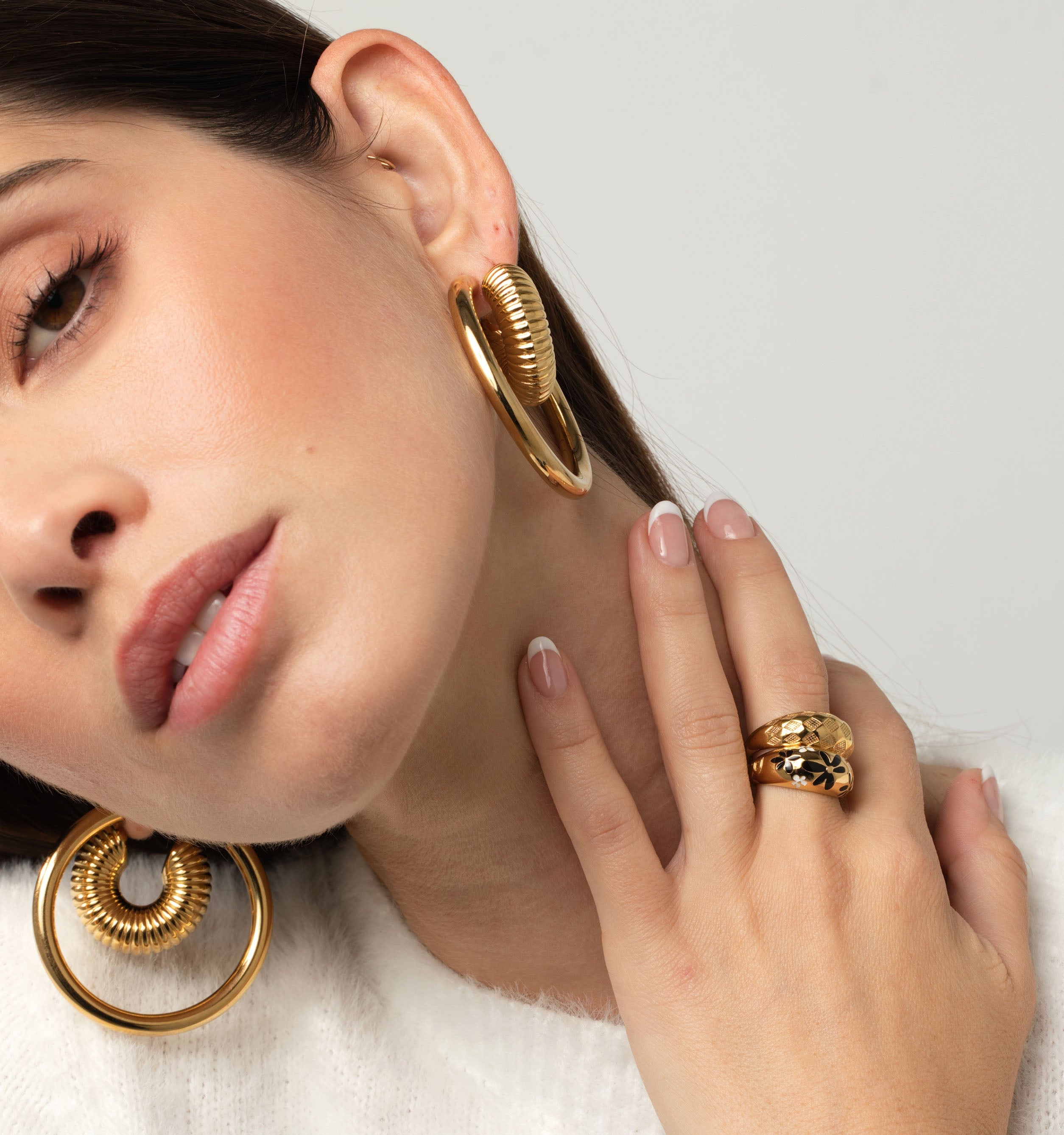Gigi Round Hoops - 50mm