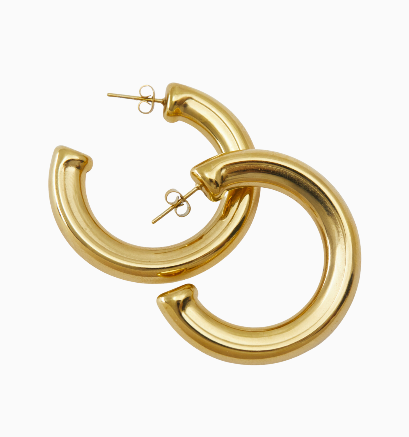 Gigi Round Hoops - 35mm