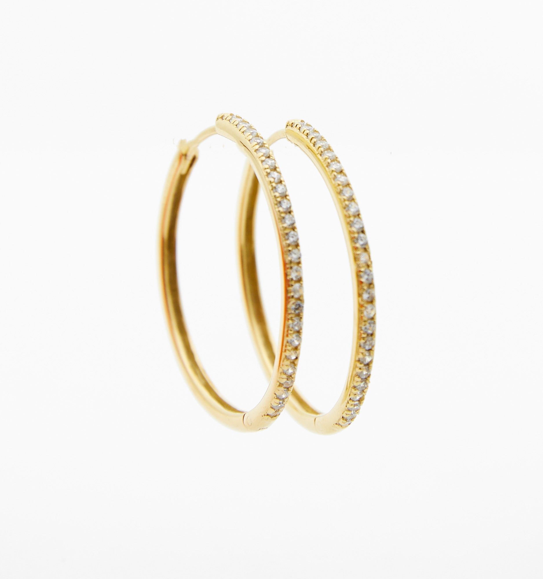 Large Crystal Hoop Earrings