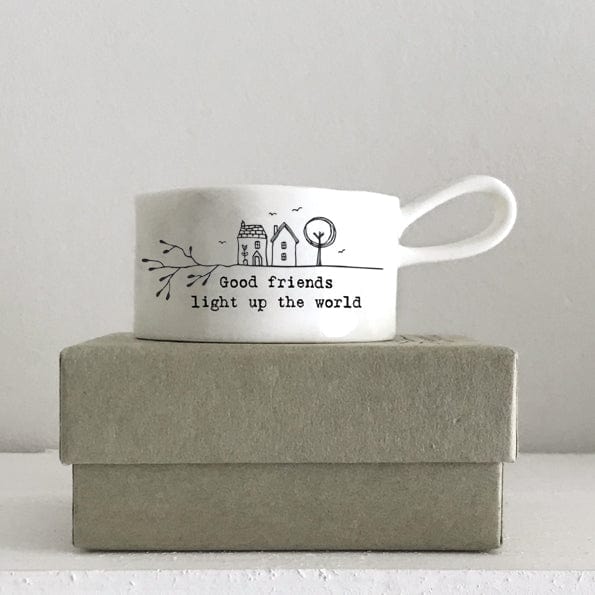 East of India Handled Candle Holder - Good Friends