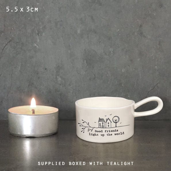 East of India Handled Candle Holder - Good Friends