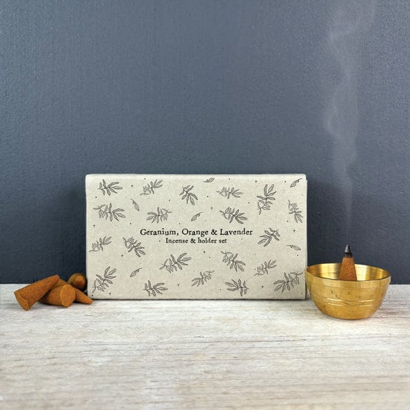 East of India Large Matchbox Cone Set - Geranium, Orange & Lavender