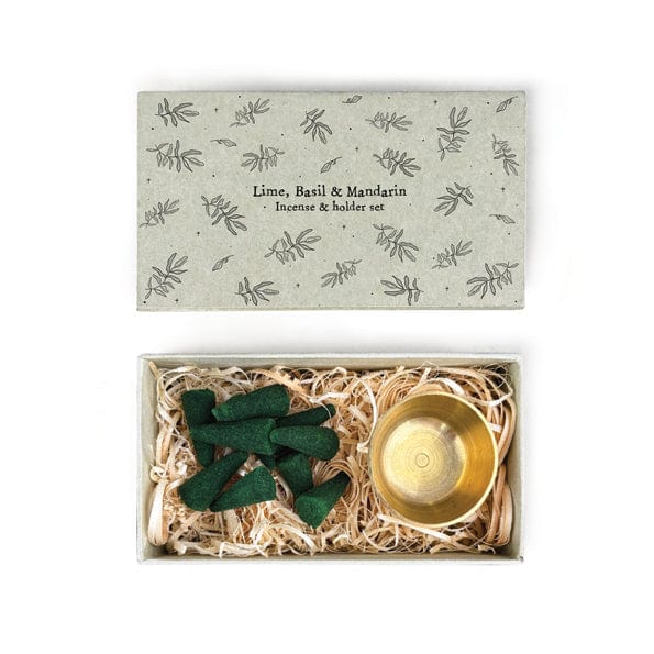 East of India Large Matchbox Cone Set - Lime, Basil & Mandarin