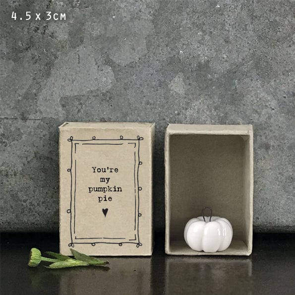 East of India Matchbox Pumpkin