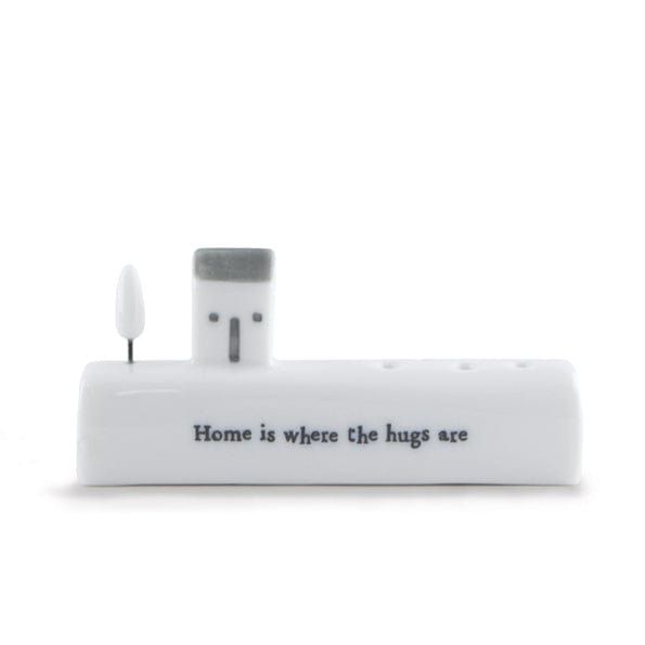 East of India Porcelain Stem Holder - Home Is Where The Hugs Are