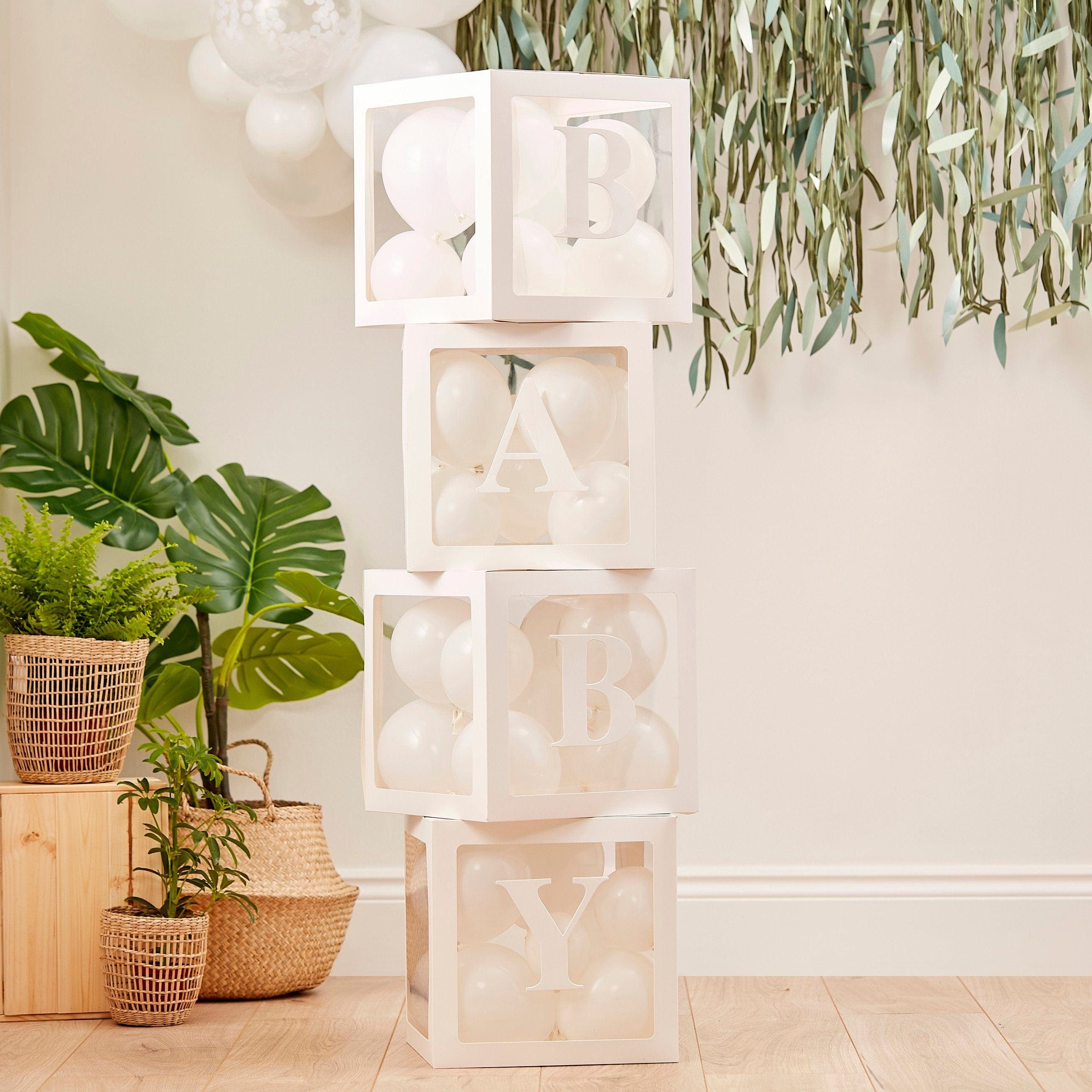 Eucalyptus Sage Green Baby Shower Blocks
