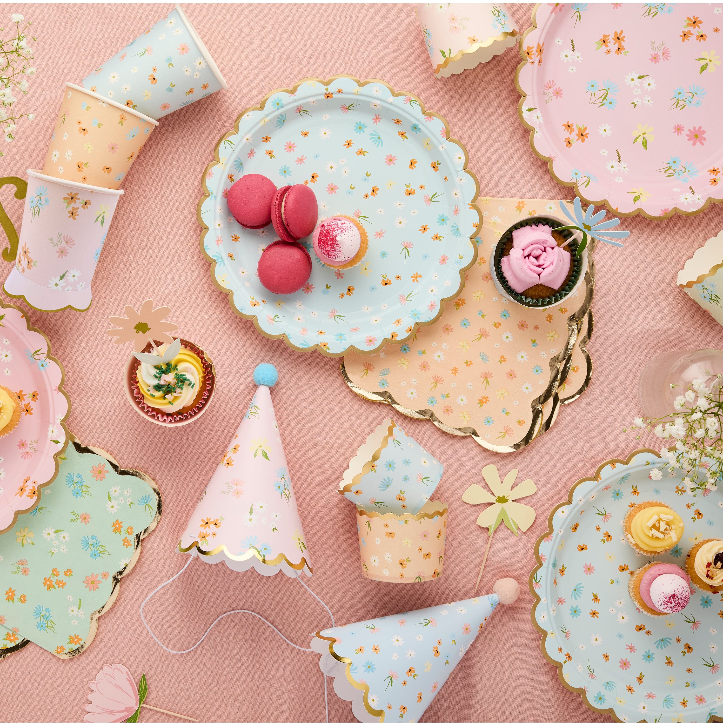 Floral Tea Party Paper Napkins x 16