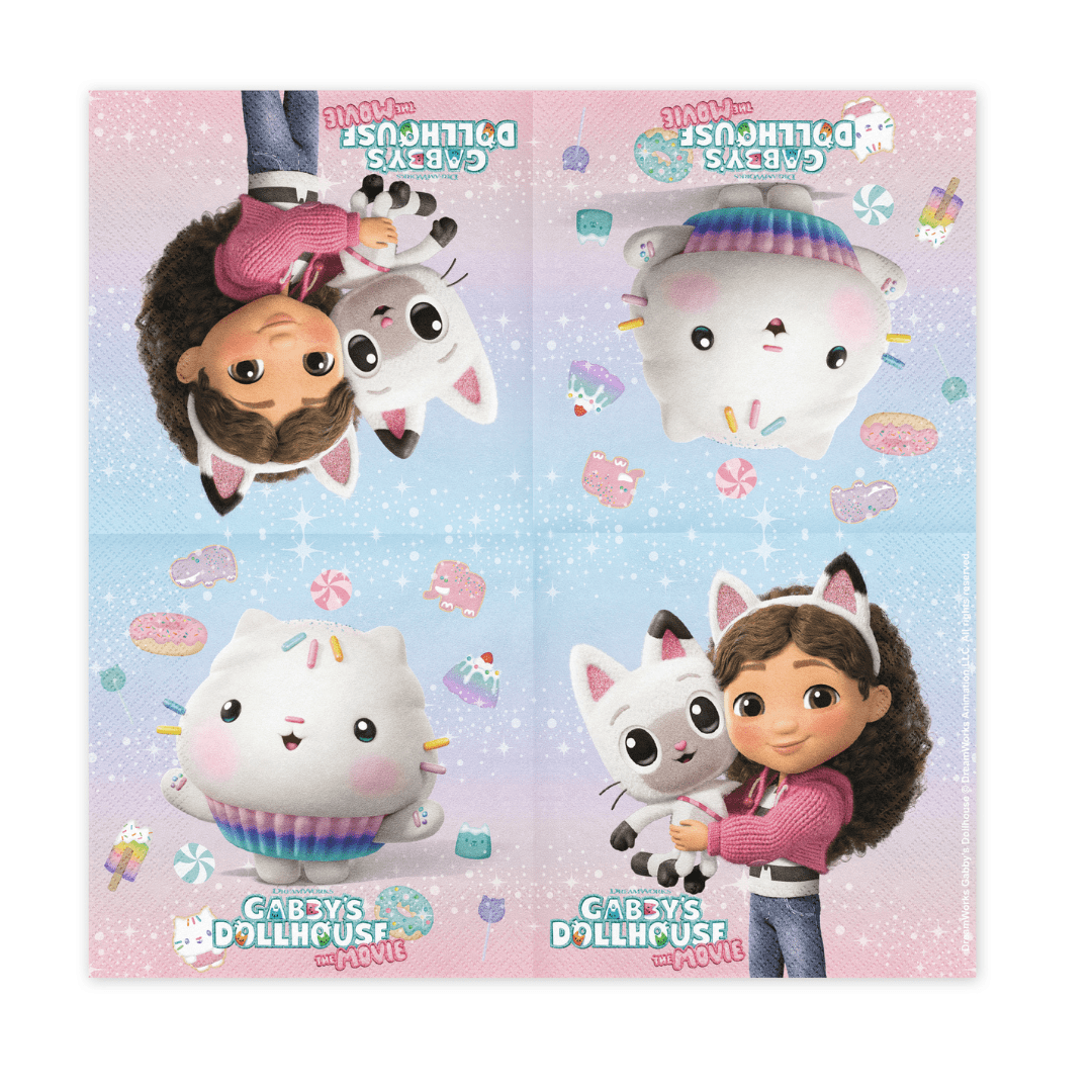 Gabby's Dollhouse Pastel Paper Napkins x 20
