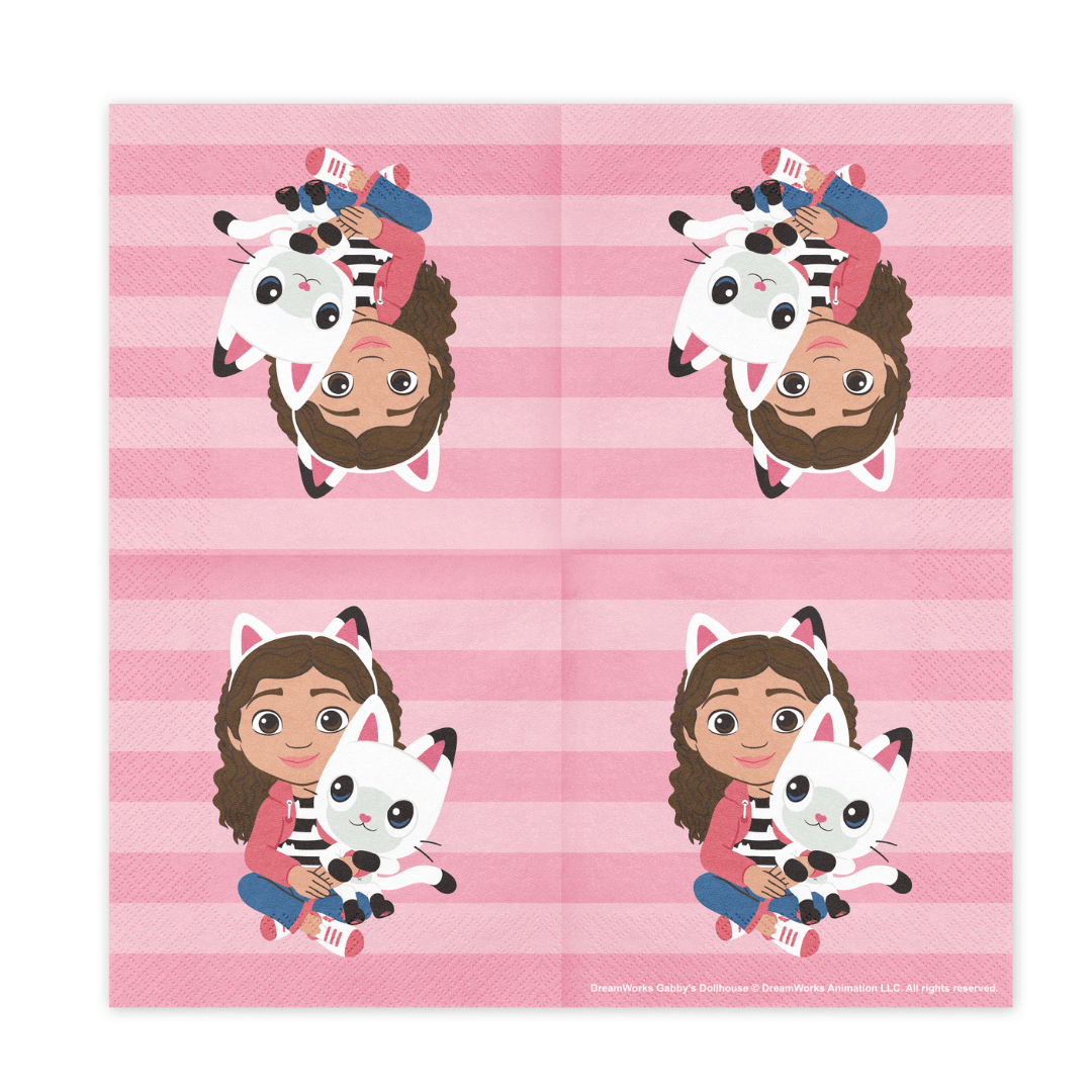 Gabby's Dollhouse Pink Paper Napkins x 20