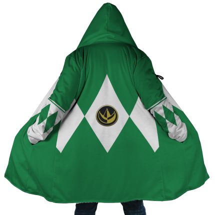 Green Ranger Mighty Morphin Power Rangers Hooded Cloak Coat