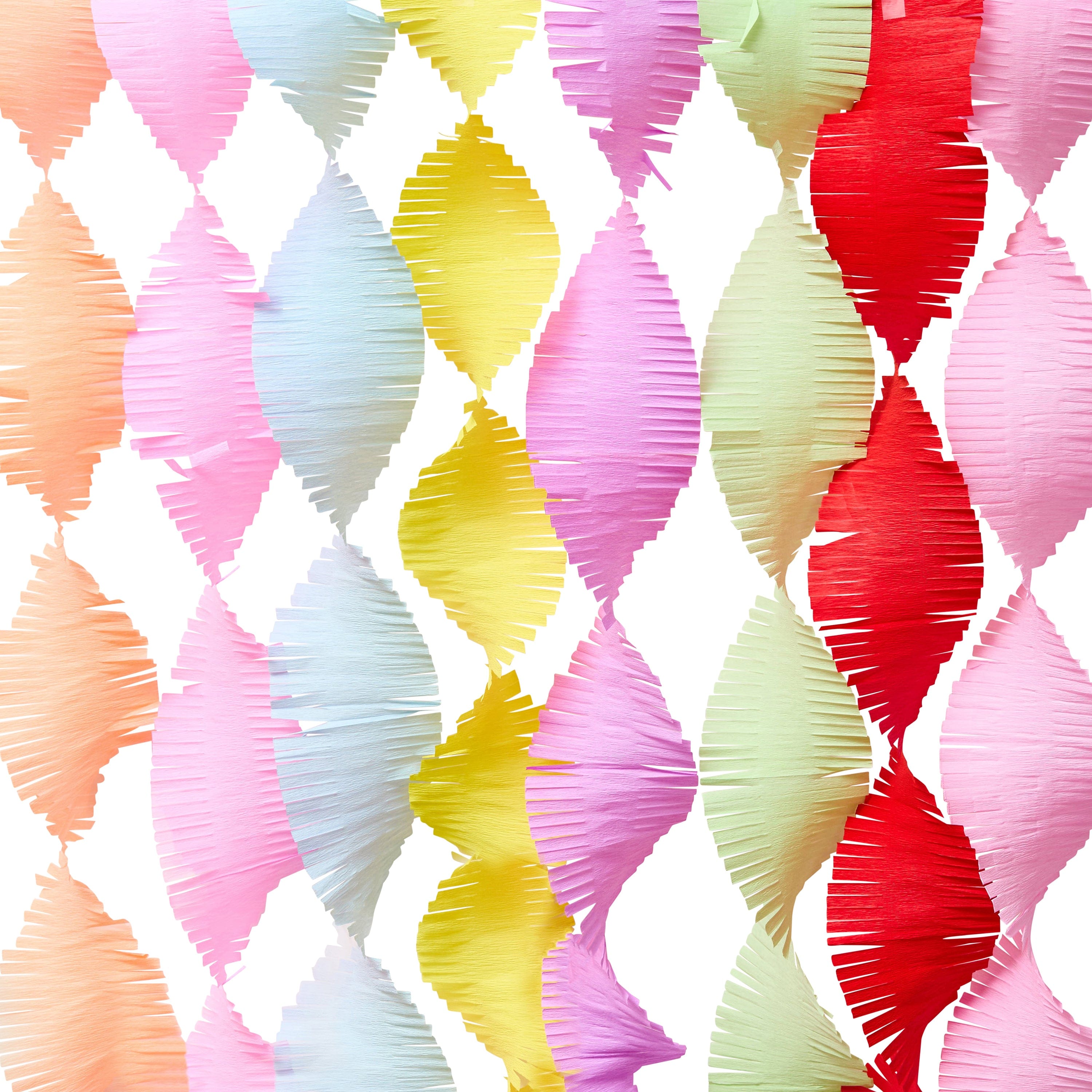 Colourful Crepe Streamer Set - Set of 8