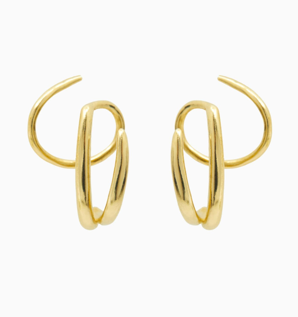 Triple Twist Hoops - Illusion Earrings