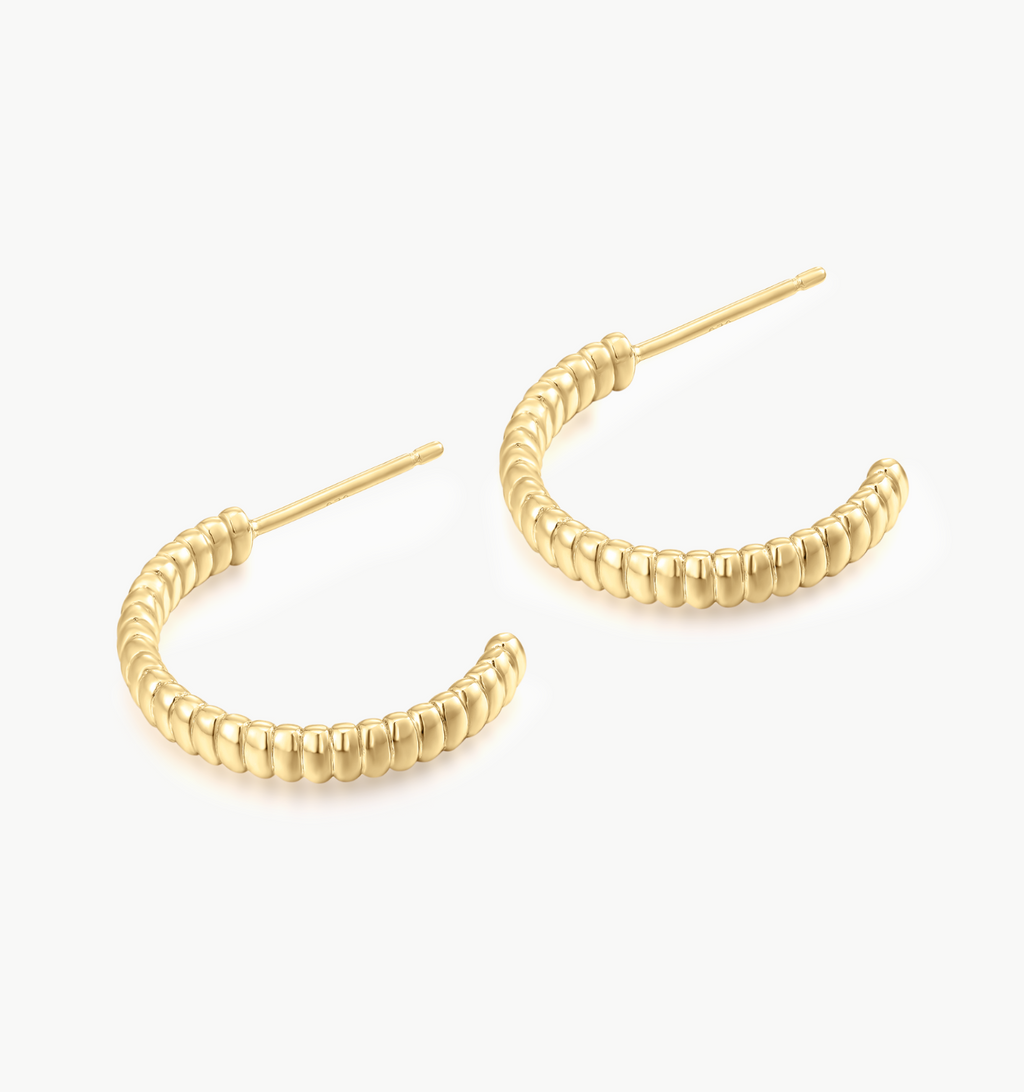 Textured Hoop Earrings