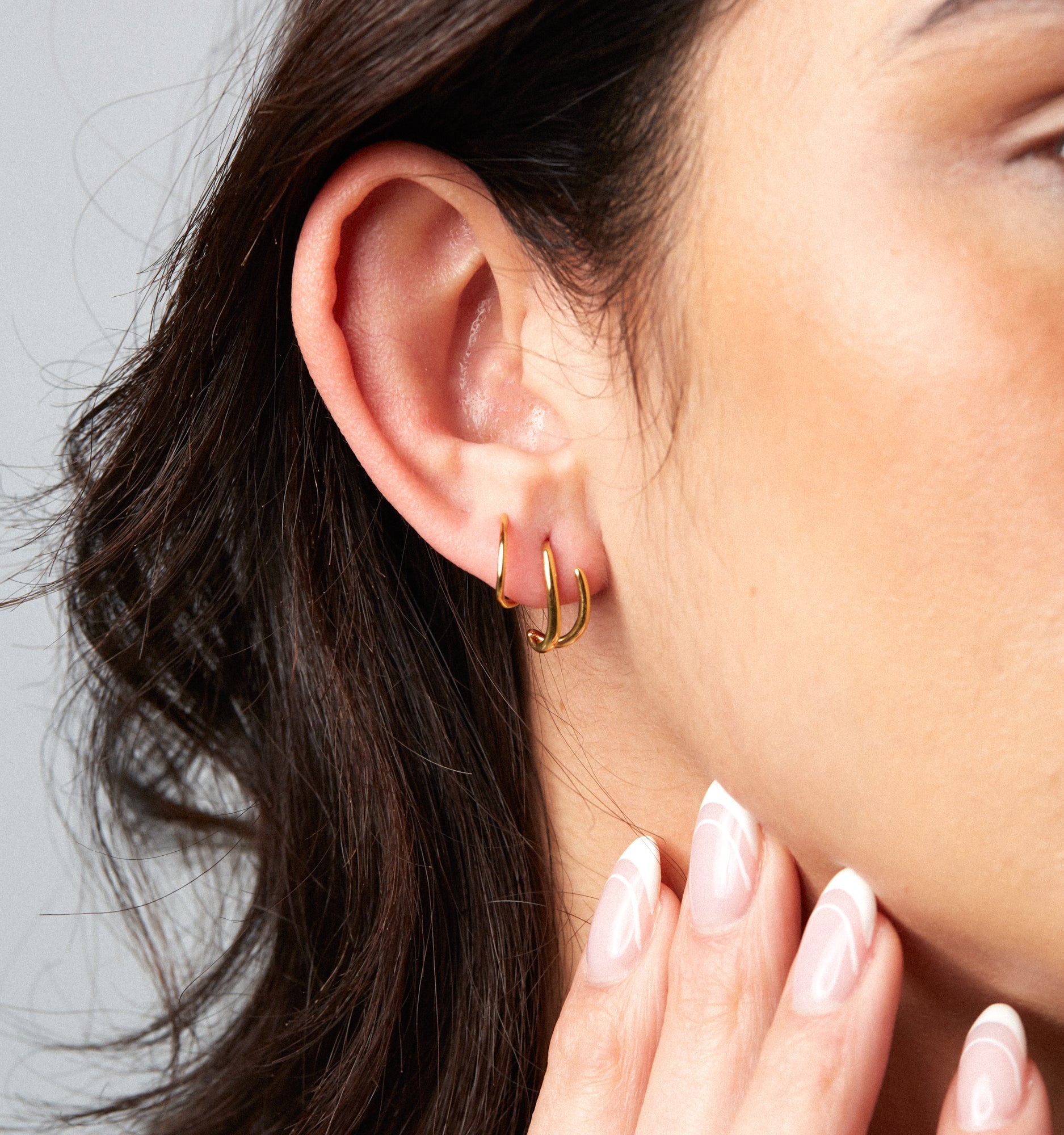 Triple Twist Hoops - Illusion Earrings