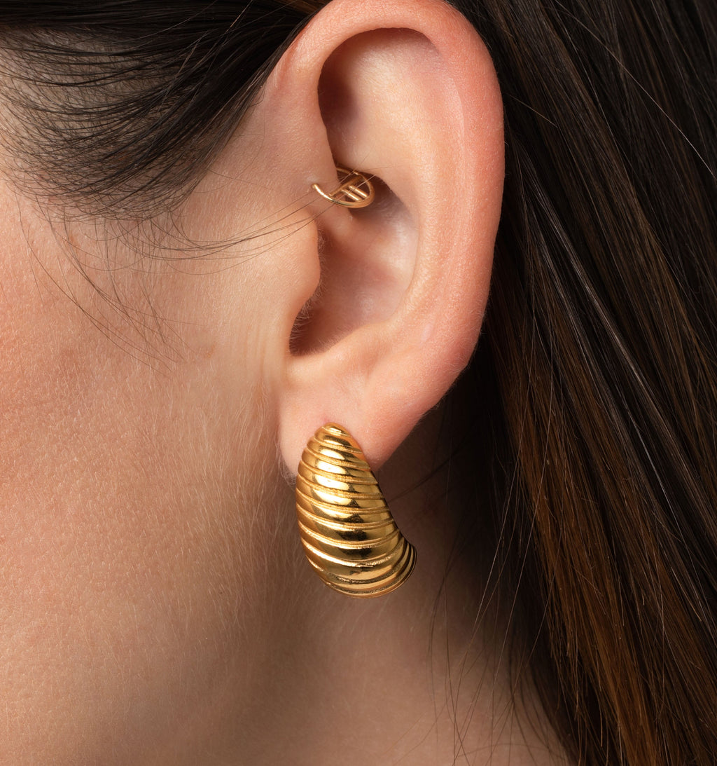 Olivia Textured Dome Earrings