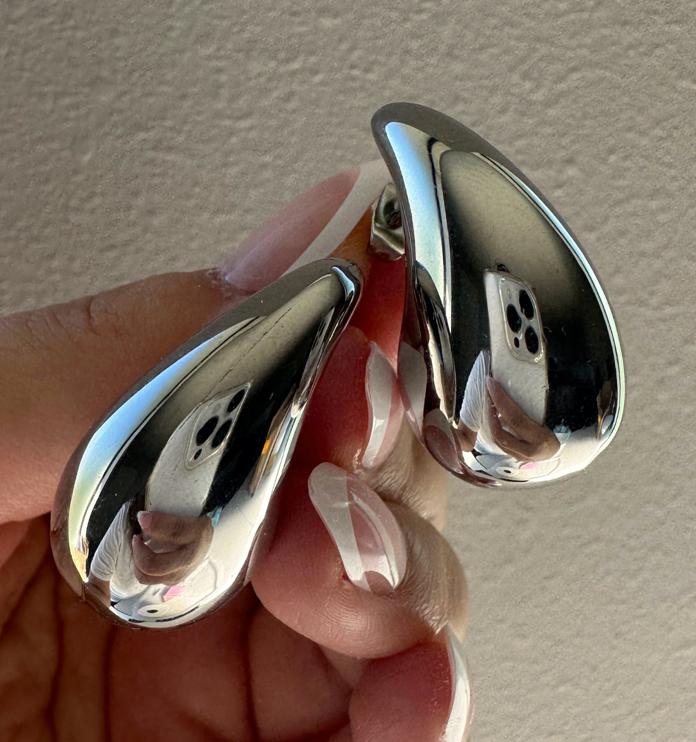 Silver Droplet Earrings