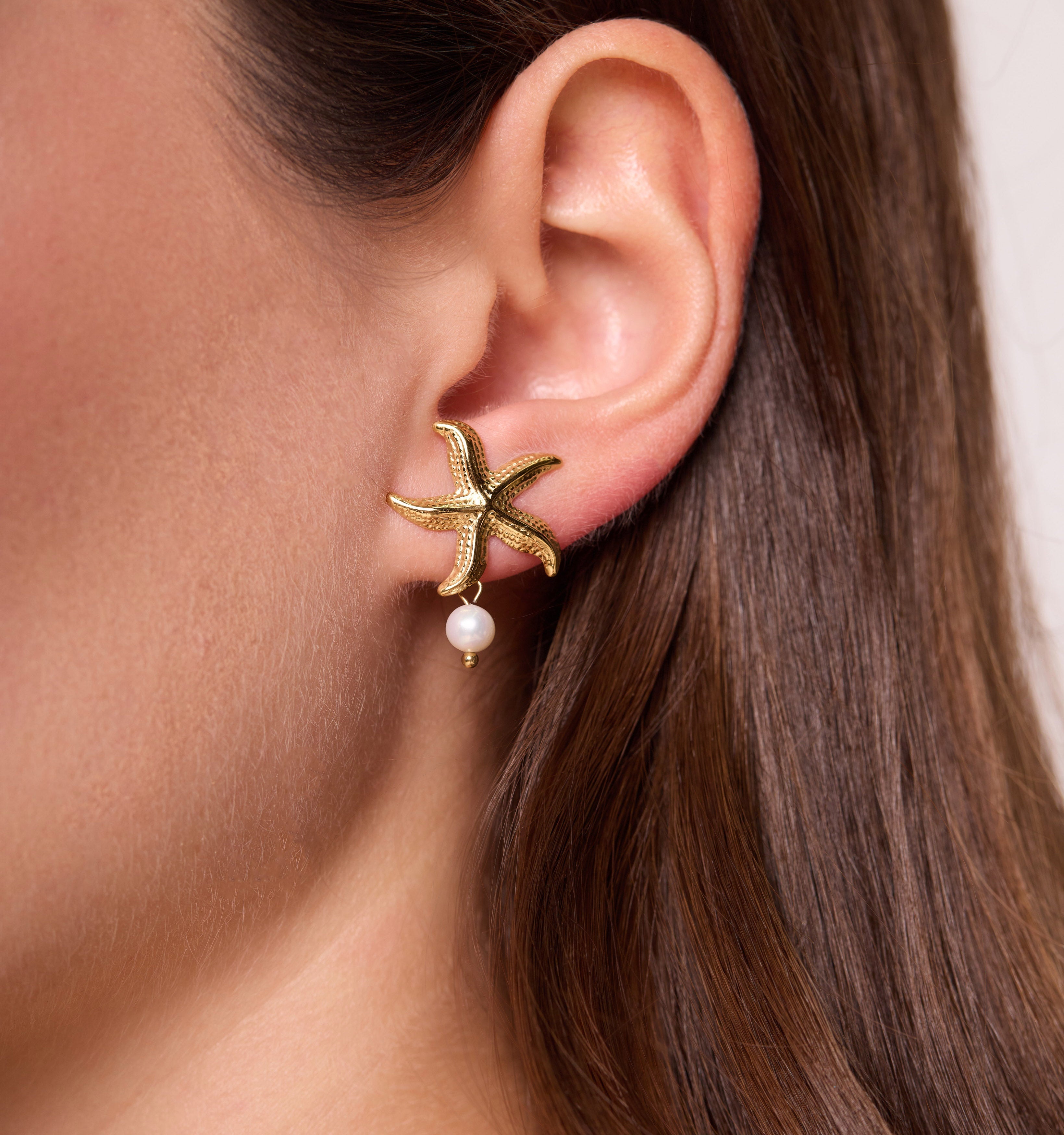 Starfish Pearl Earrings