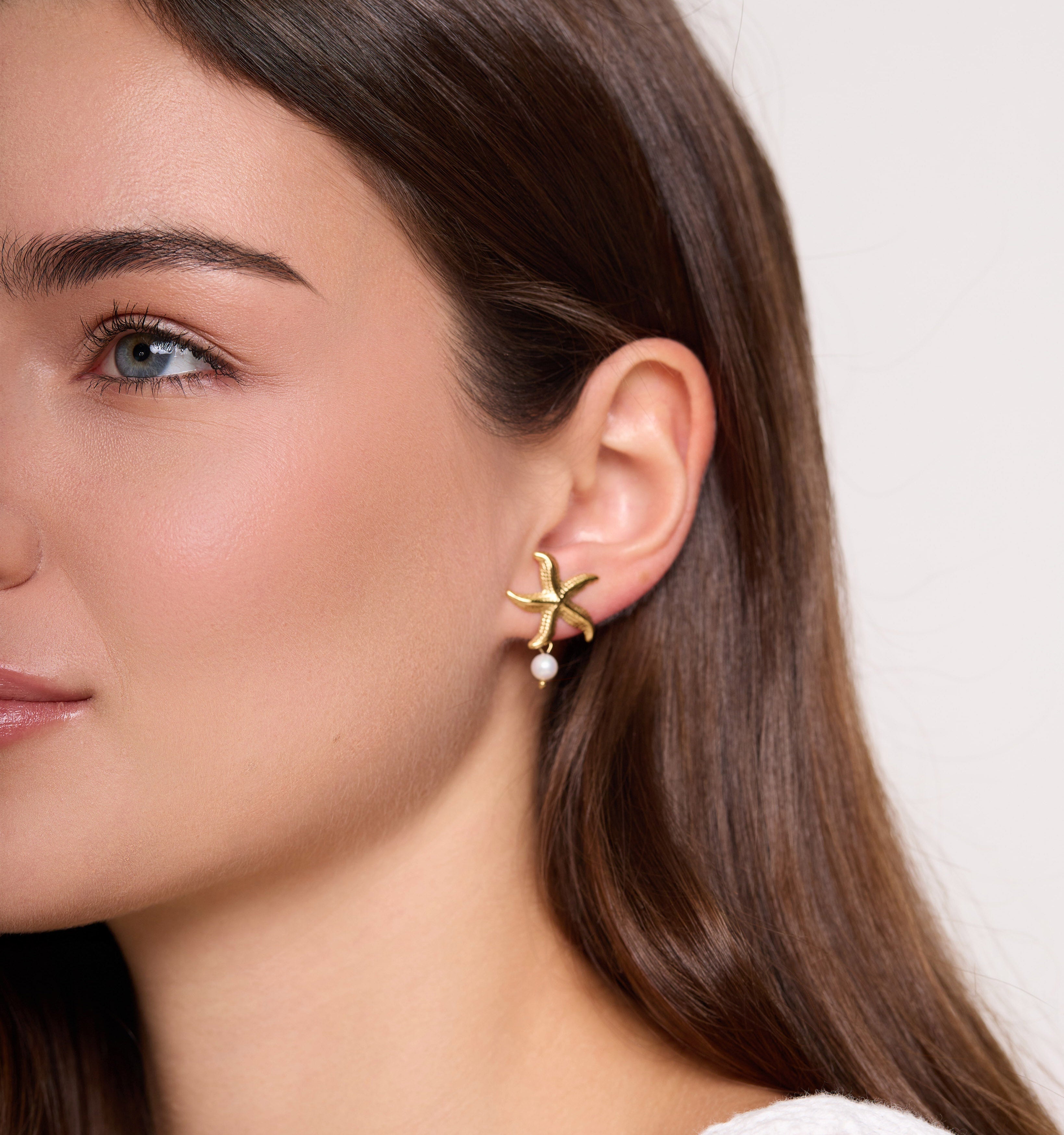 Starfish Pearl Earrings