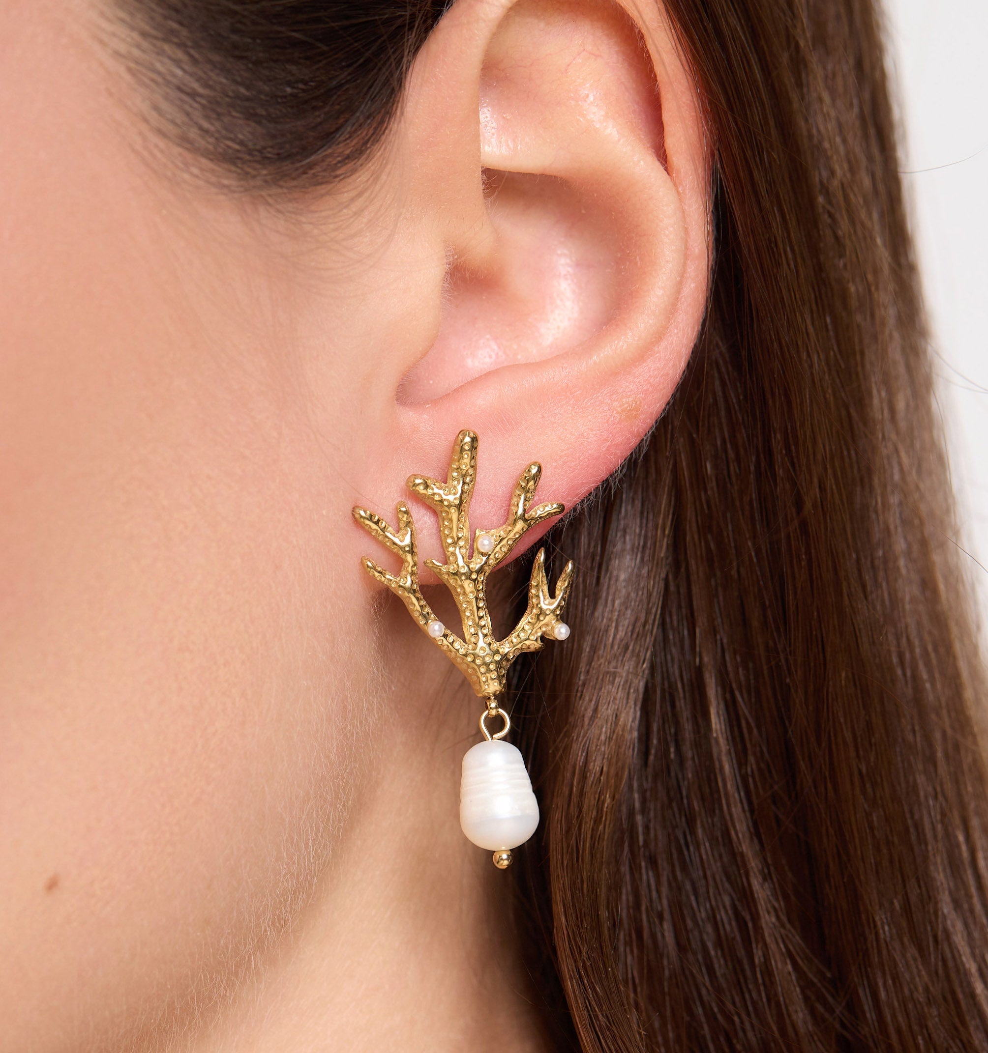 Island Coral Earrings