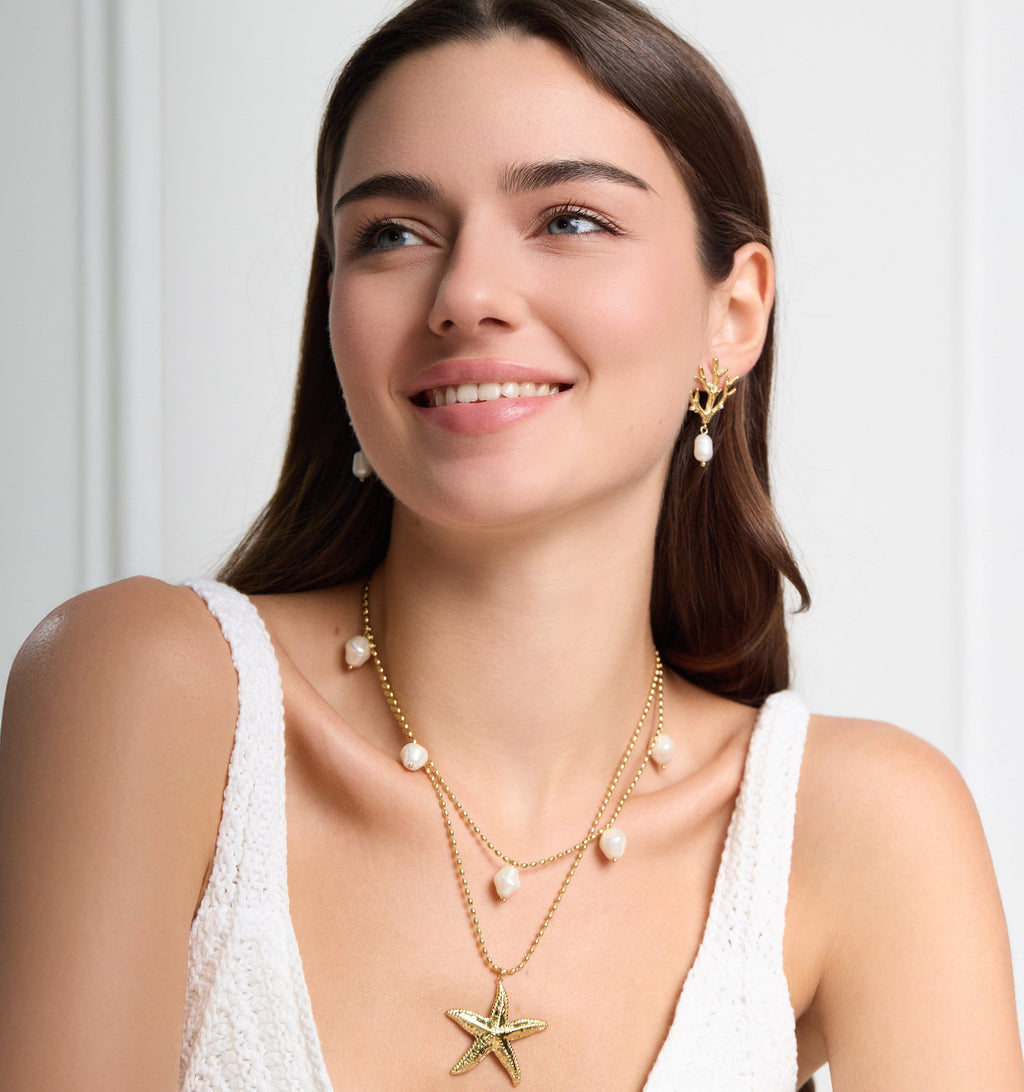 Island Coral Earrings