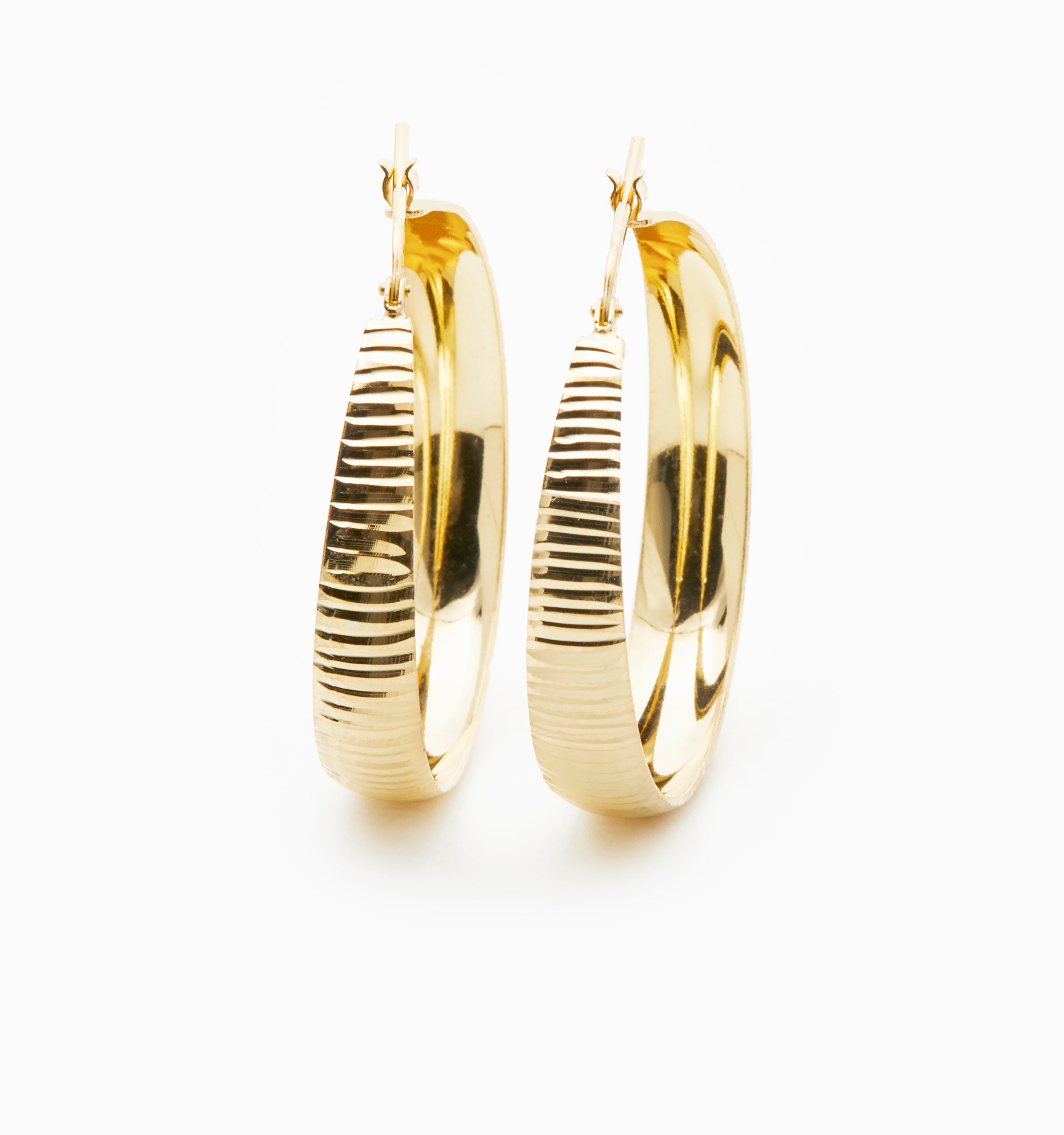 Large Venetian Round Hoop Earrings