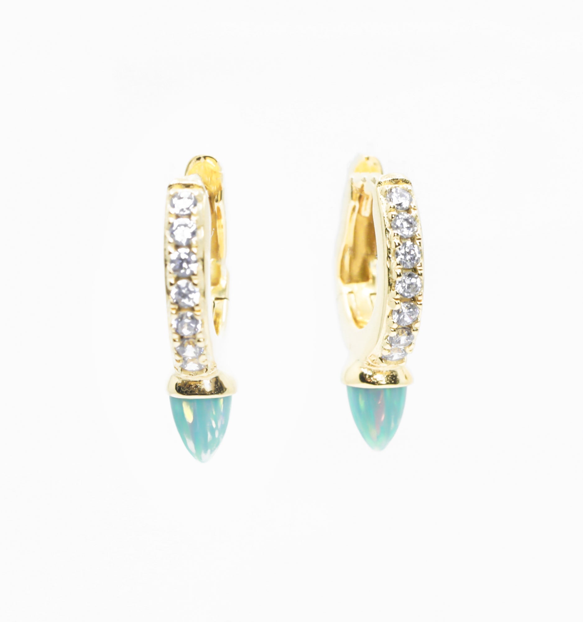 Opal Hoop Earrings