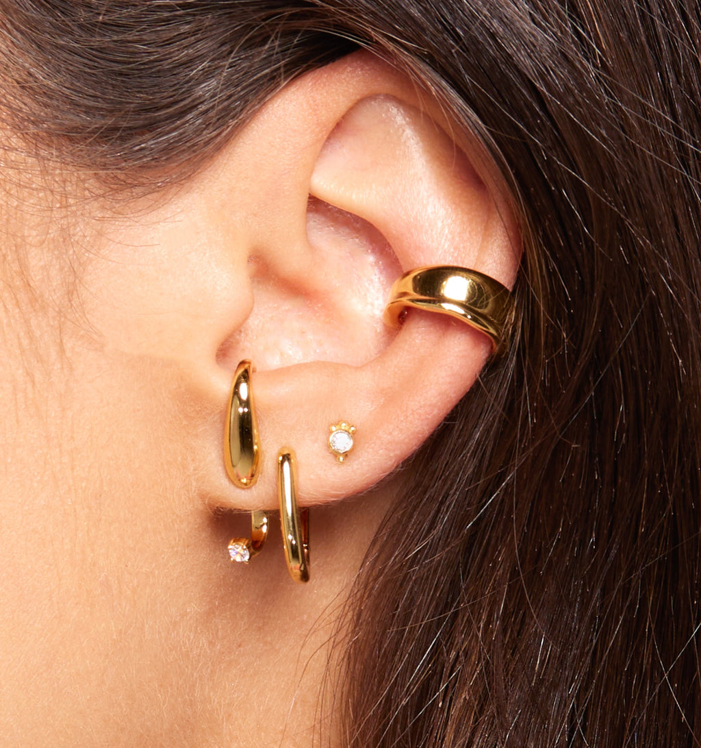 CZ Beaded Stud Earrings