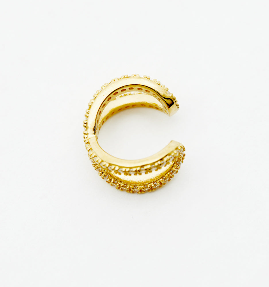 X Pave Ear Cuff