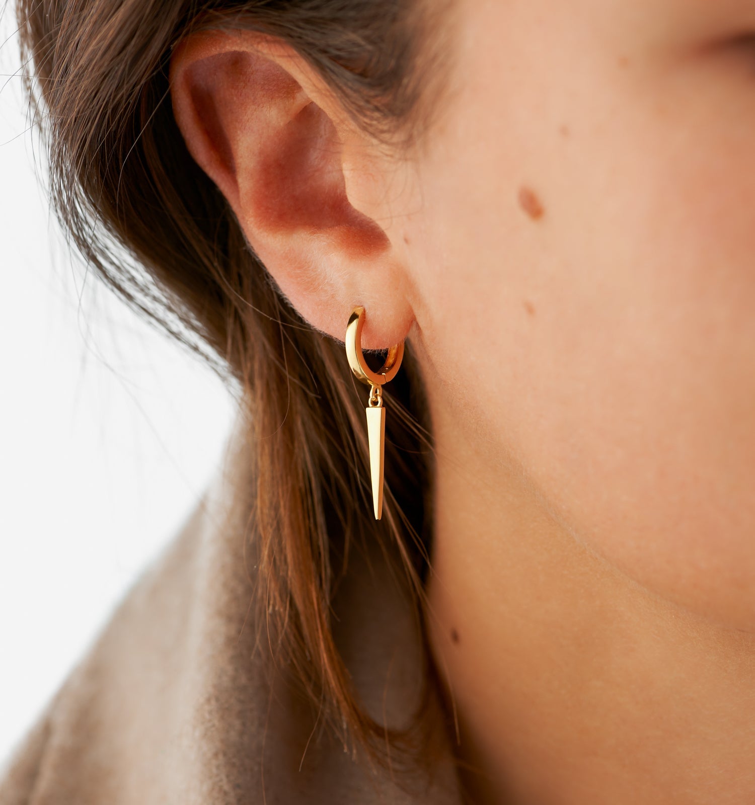 Spike Huggie Earrings