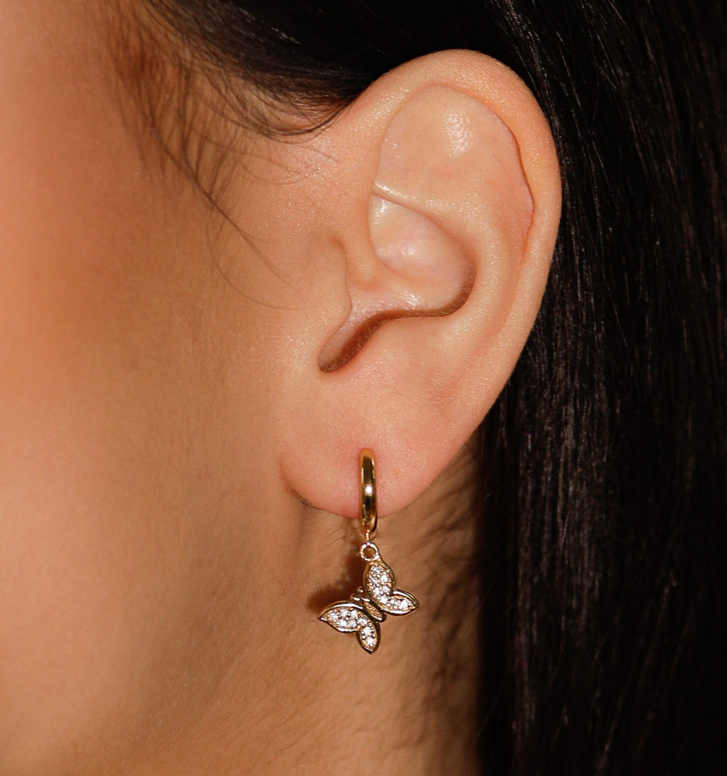 Crystal Butterfly Earrings