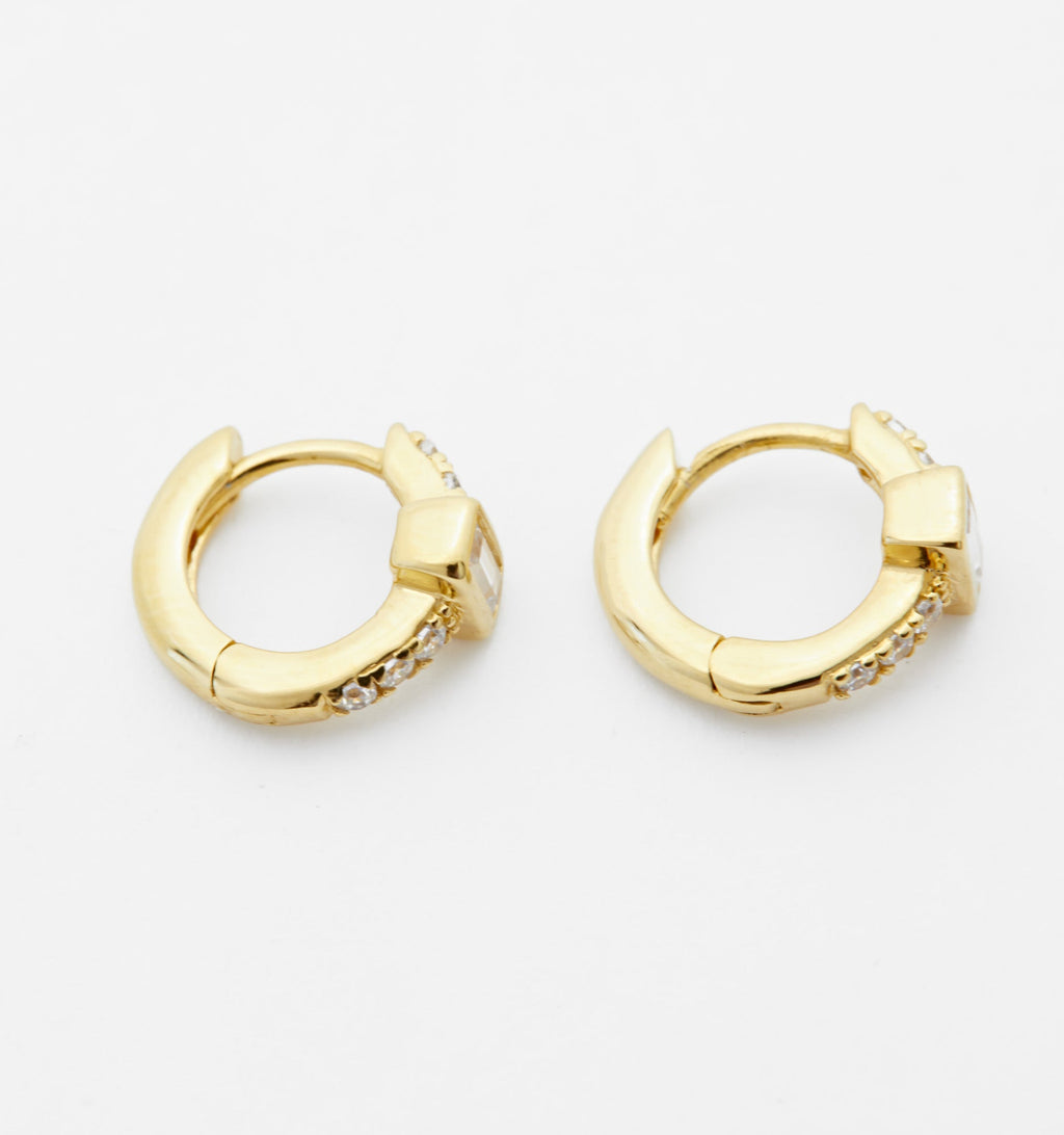 Baguette Hoop Earrings
