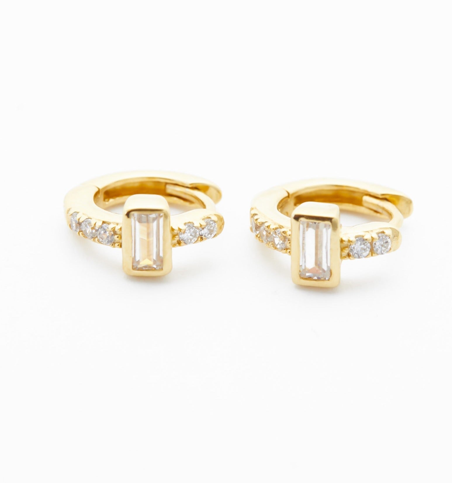 Baguette Hoop Earrings