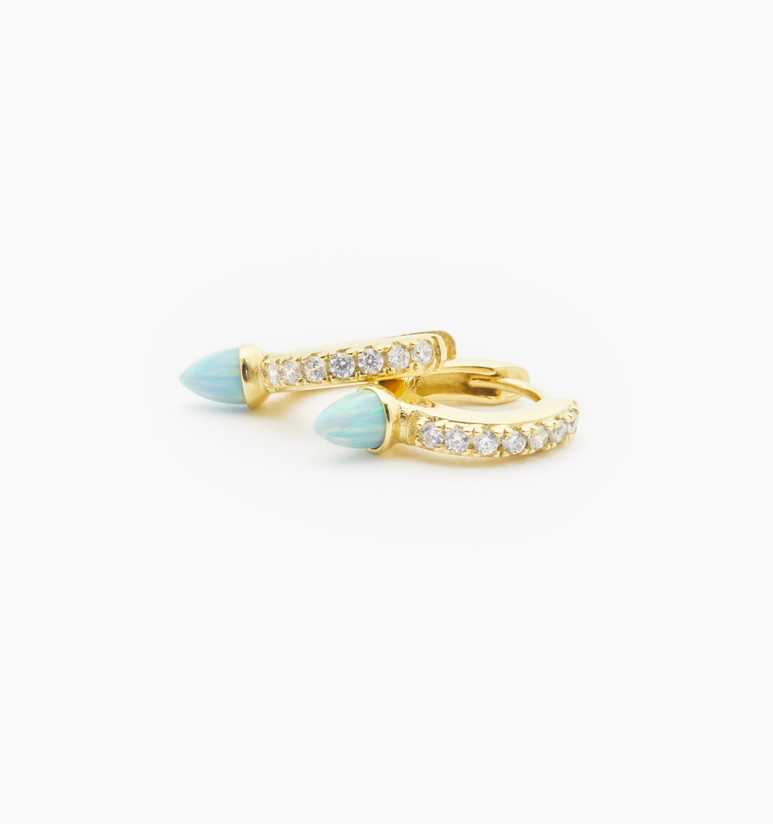 Opal Hoop Earrings