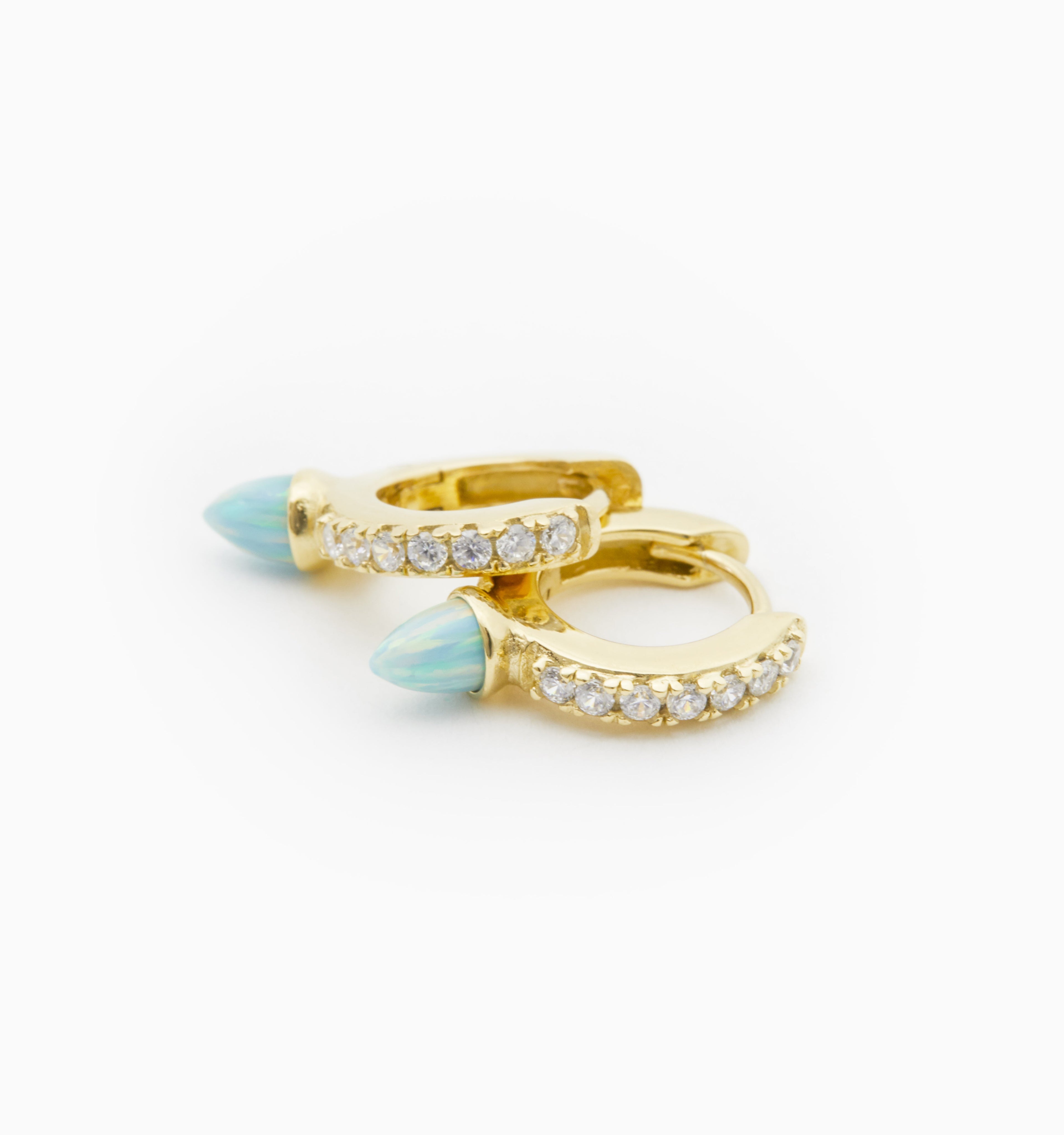 Opal Hoop Earrings