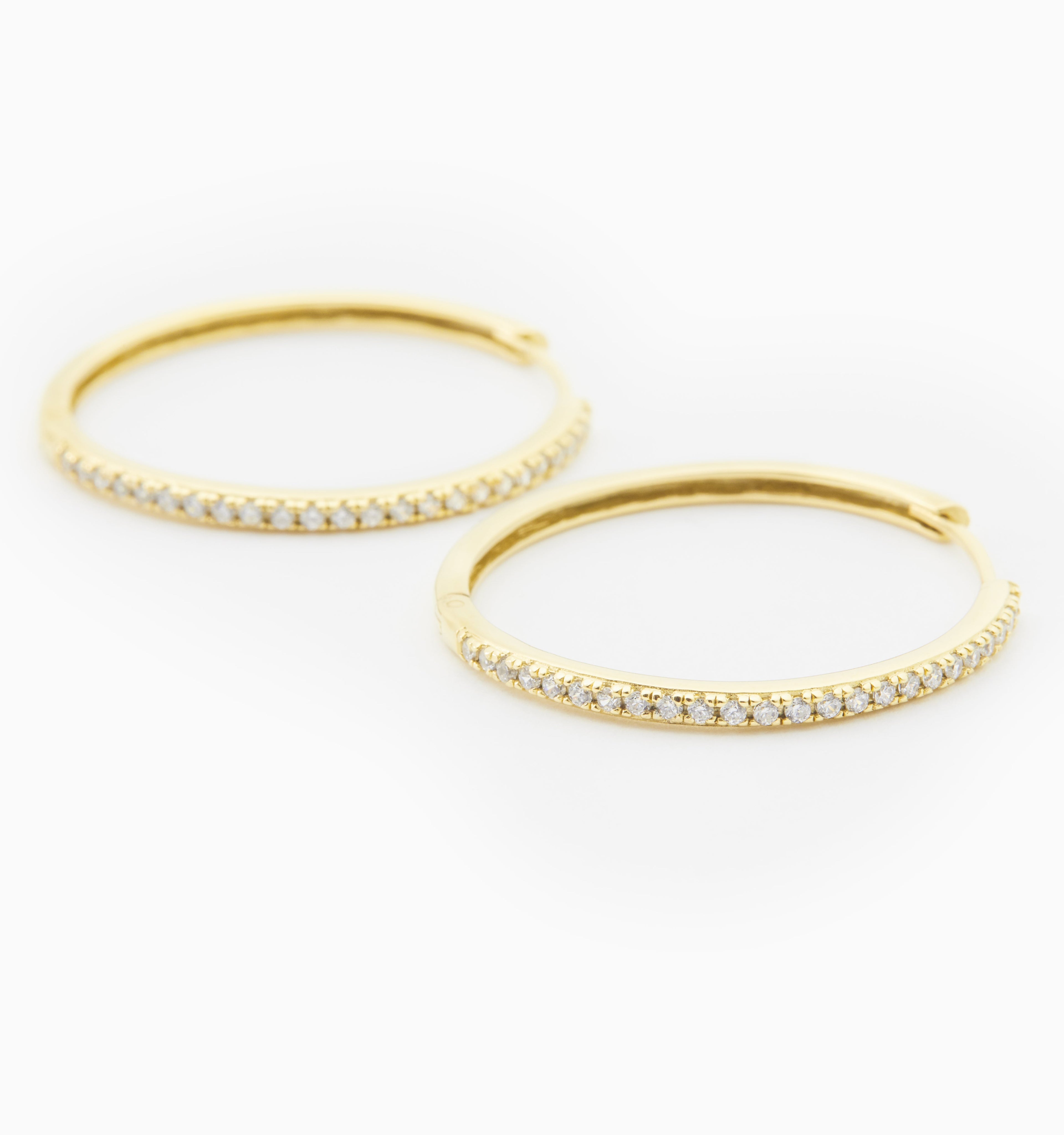 Large Crystal Hoop Earrings