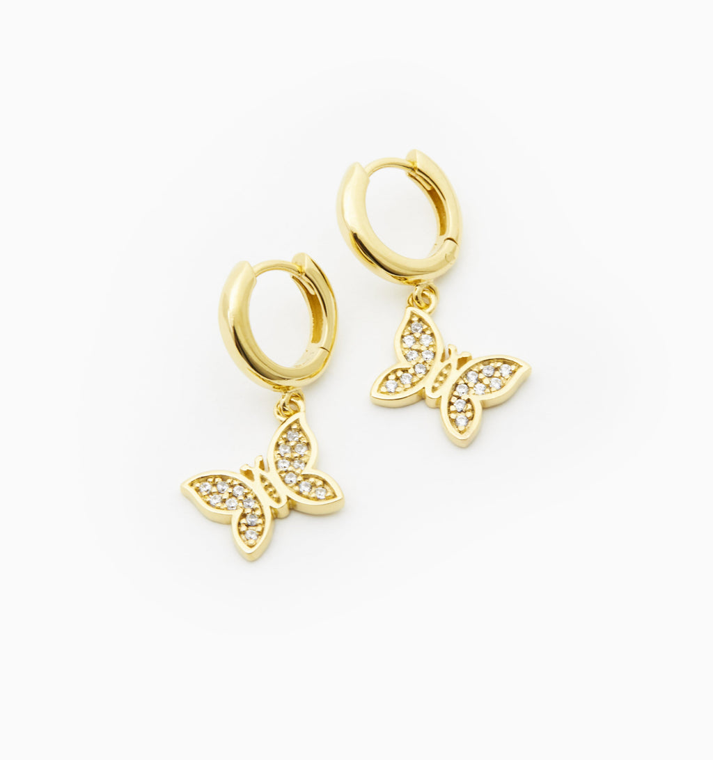 Crystal Butterfly Earrings