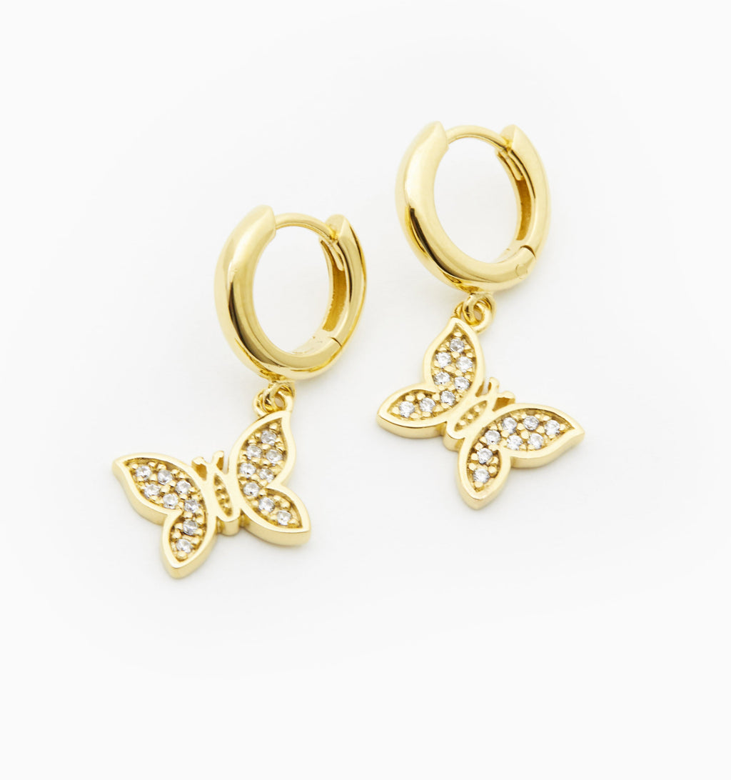 Crystal Butterfly Earrings