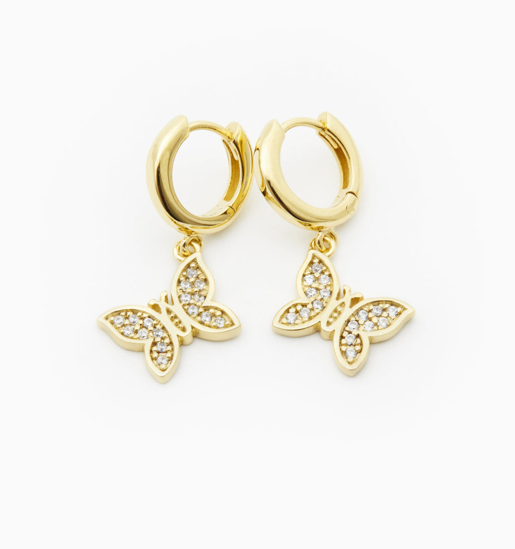 Crystal Butterfly Earrings
