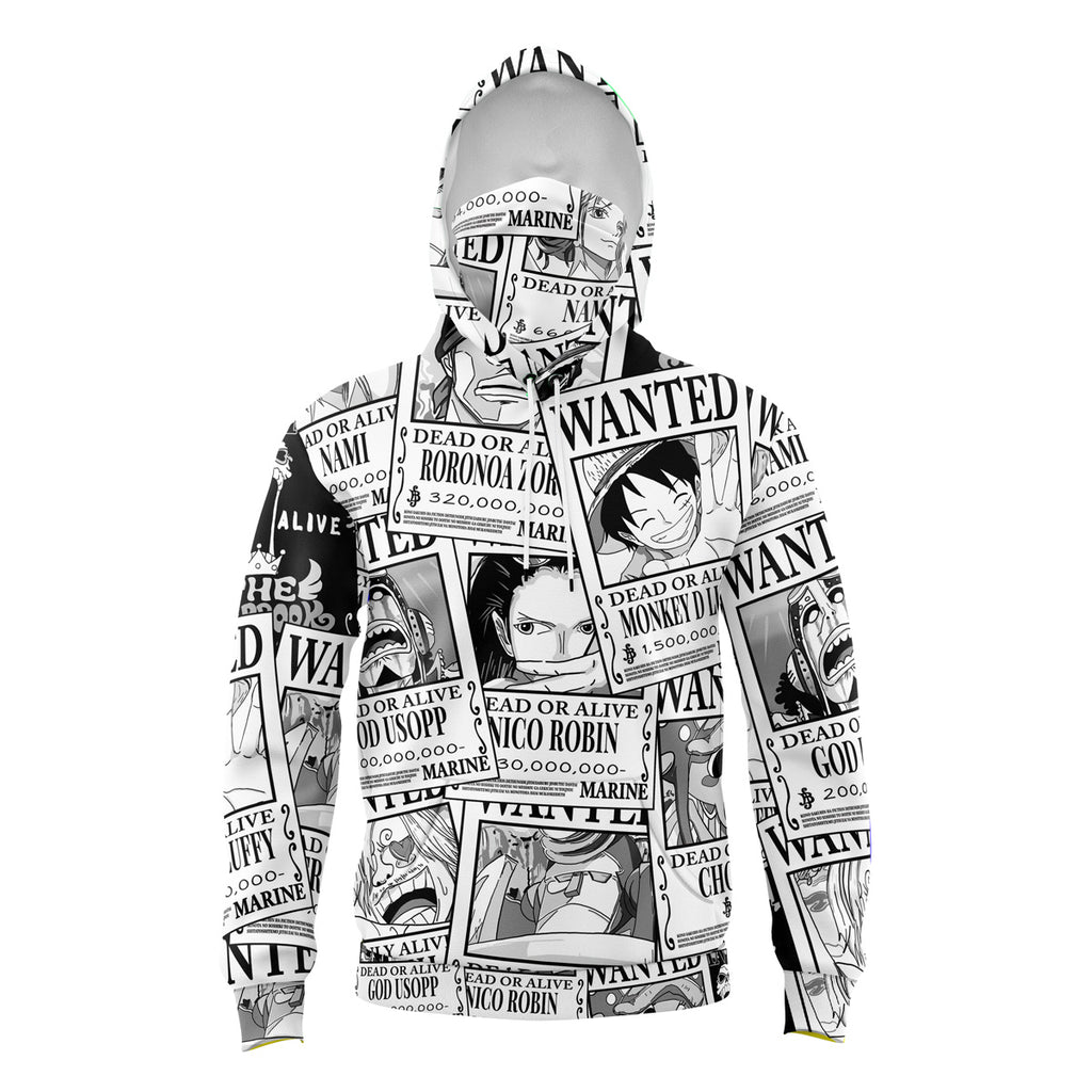 Hoodie Aloha Strawhat Wanted Pattern One Piece Pirates Masked - 6XL