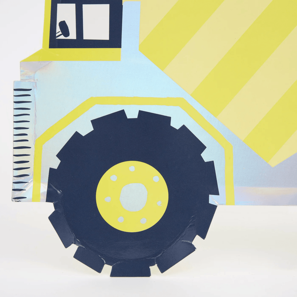 Dumper Truck Party Plates x 8