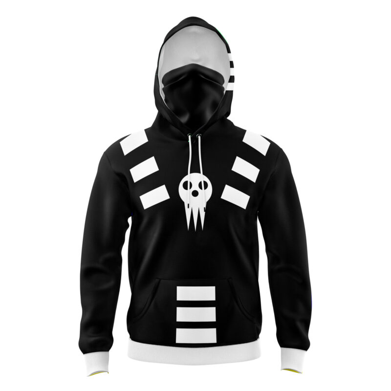 Hoodie Death the Kid Soul Eater Masked - L