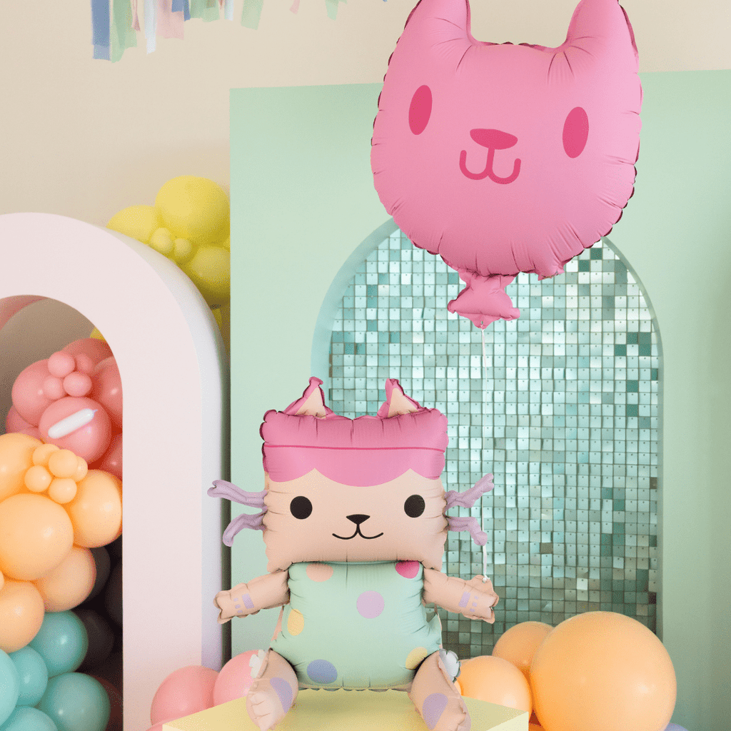 Gabby's Dollhouse Baby Box and Cat Foil Balloons