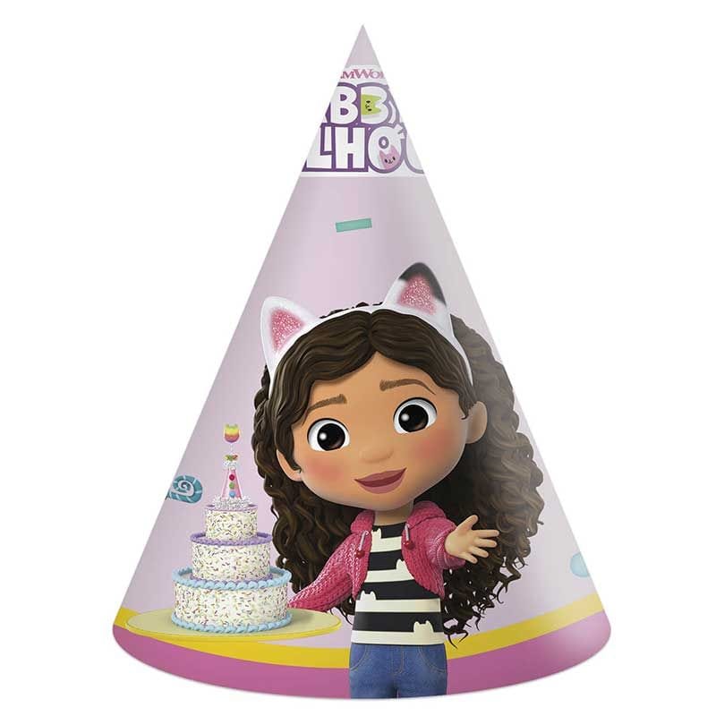 Gabby's Dollhouse Party Hats x 6