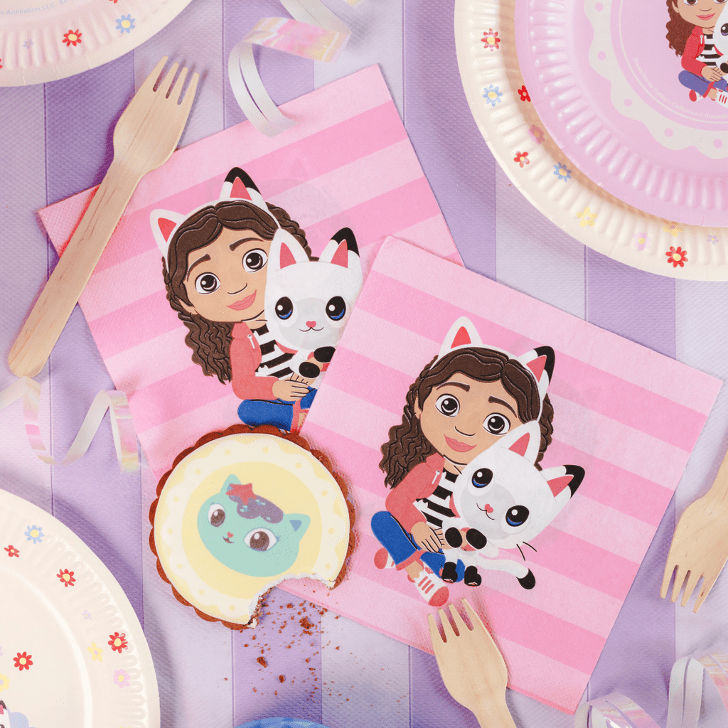 Gabby's Dollhouse Pink Paper Napkins x 20