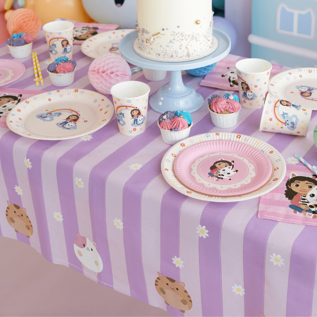 Gabby's Dollhouse Purple Paper Tablecover