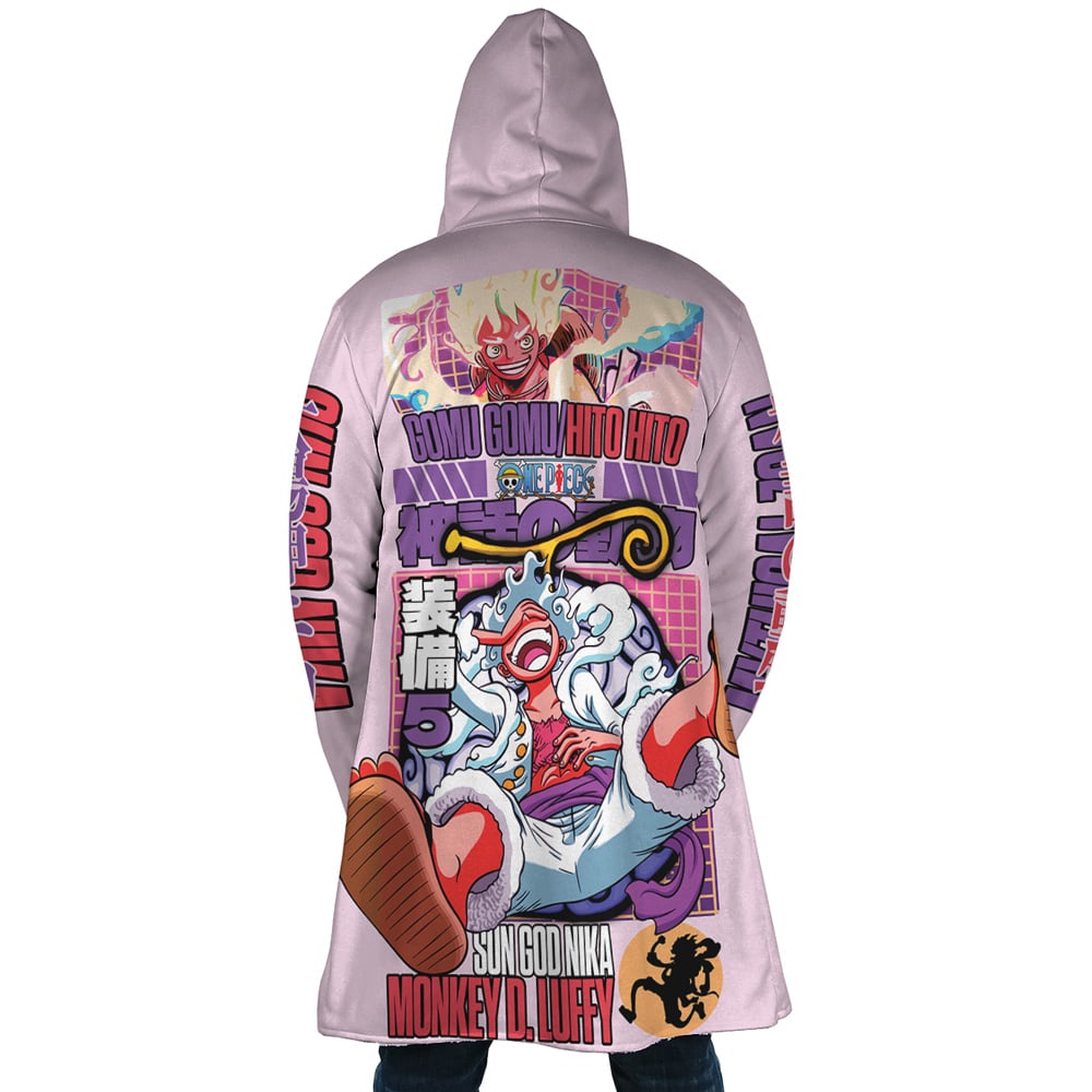 Gear 5th Luffy V2 One Piece Streetwear Hooded Cloak Coats - L