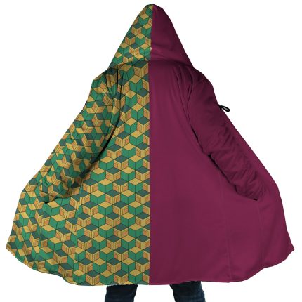 Giyu Tomioka Water Hashira Demon Slayer Hooded Cloak Coat