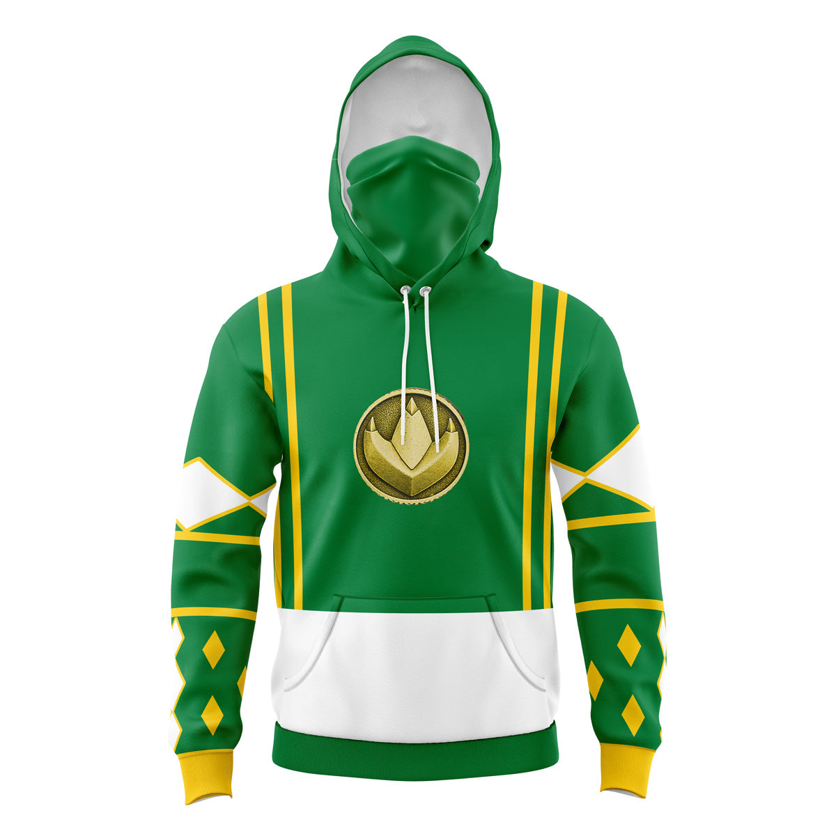 Hoodie Green Ranger v2 Power Rangers Ninjetti Masked - 6XL