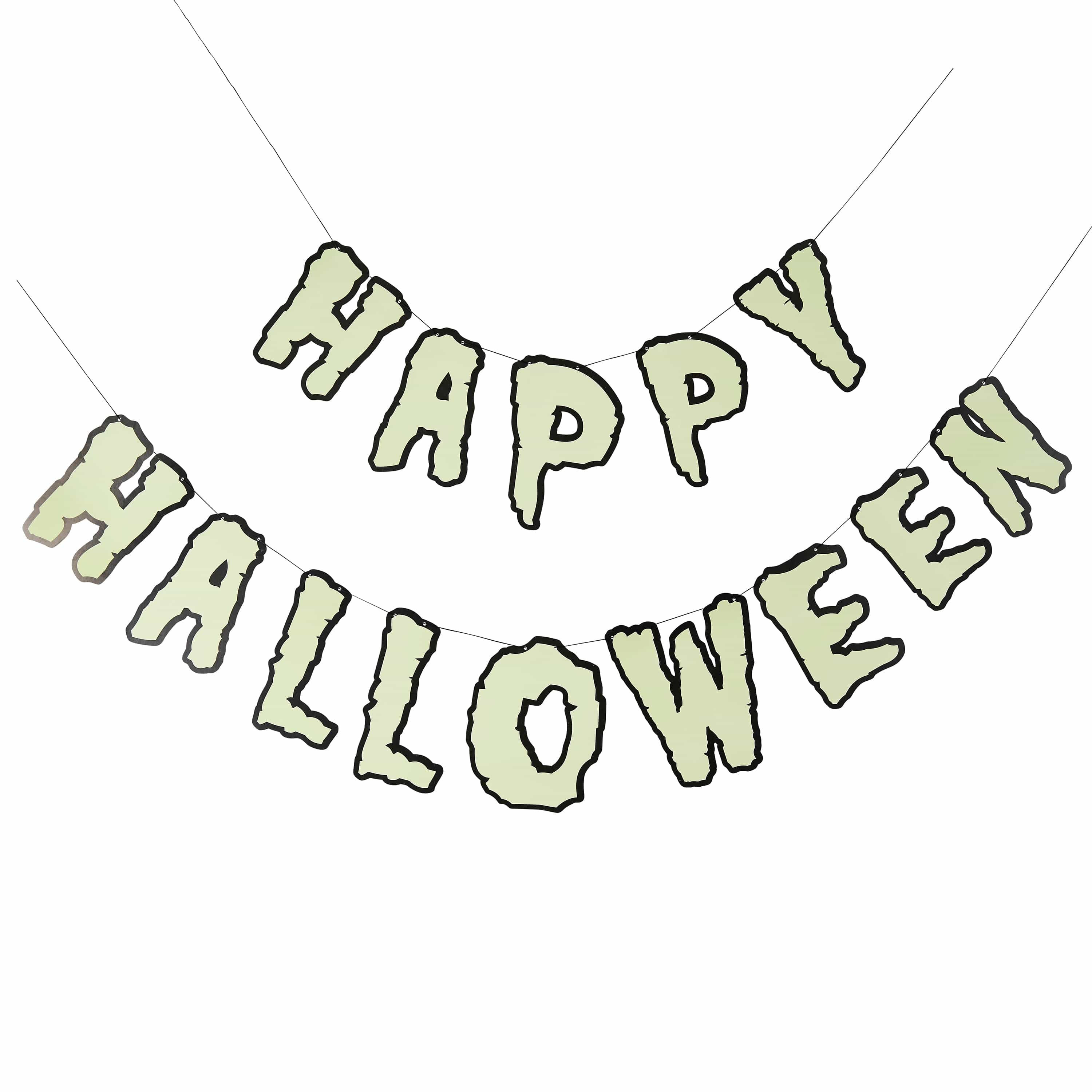 Happy Halloween Glow In the Dark Banner - 2m